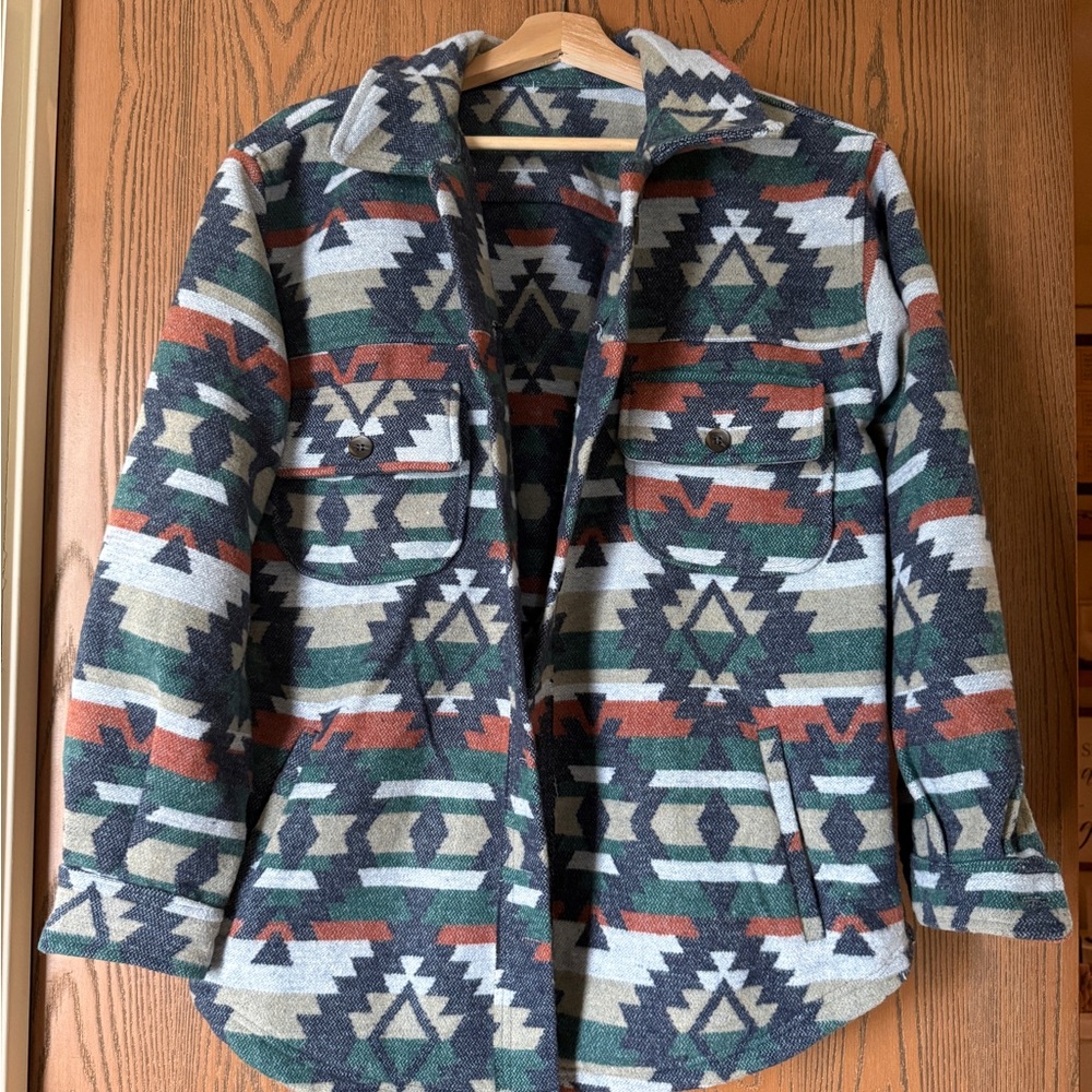 NWOT Southwestern Print Shacket, Size S